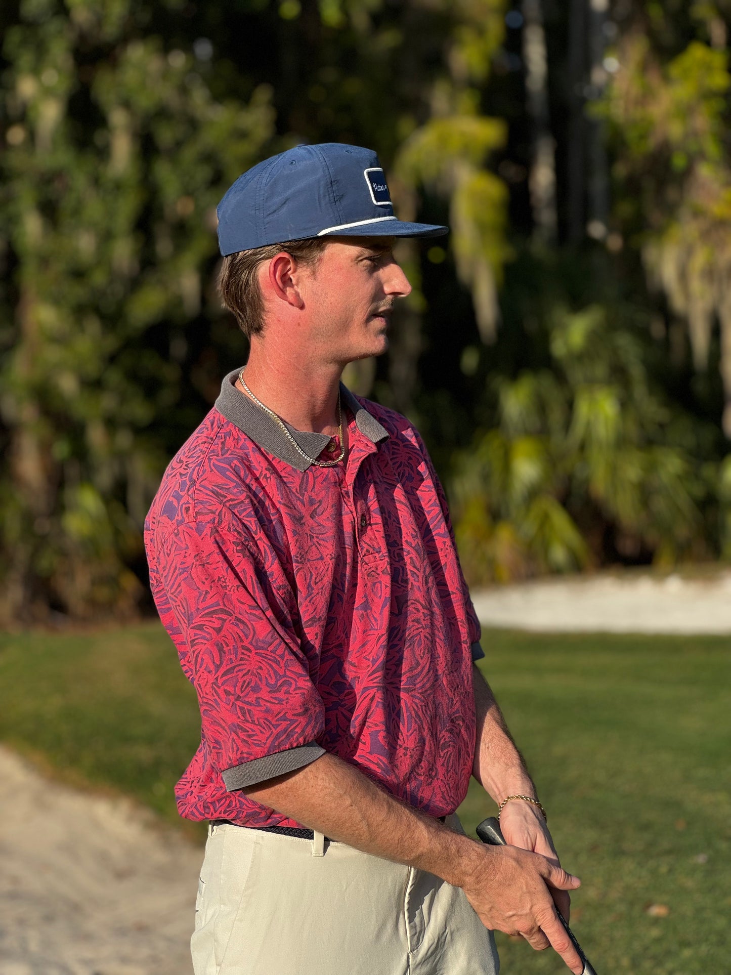 Classic Patch Hat- Navy w/ White Rope