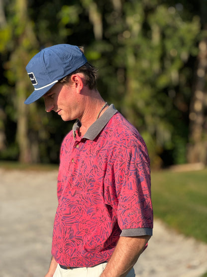 Classic Patch Hat- Navy w/ White Rope