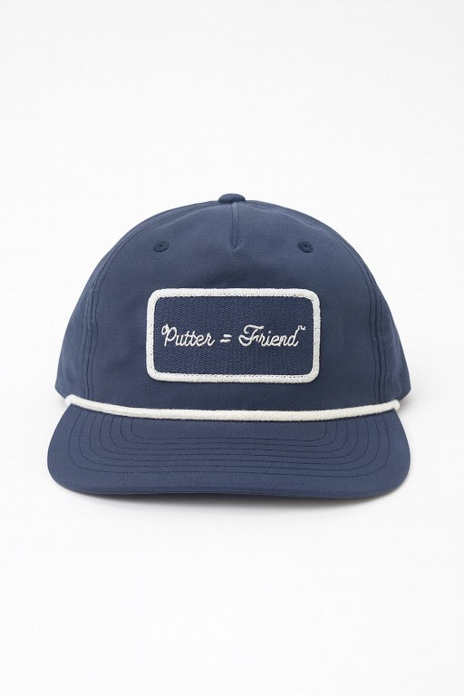 Classic Patch Hat- Navy w/ White Rope